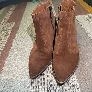 Dolce Vita Chestnut Suede Ankle Booties